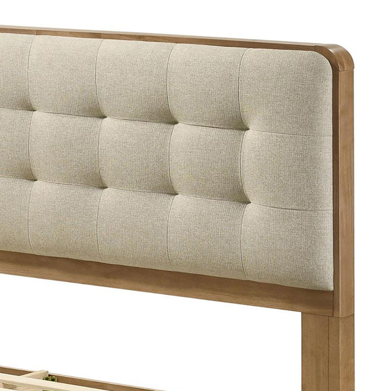 Lit plateforme en bois de frêne clair, Grand