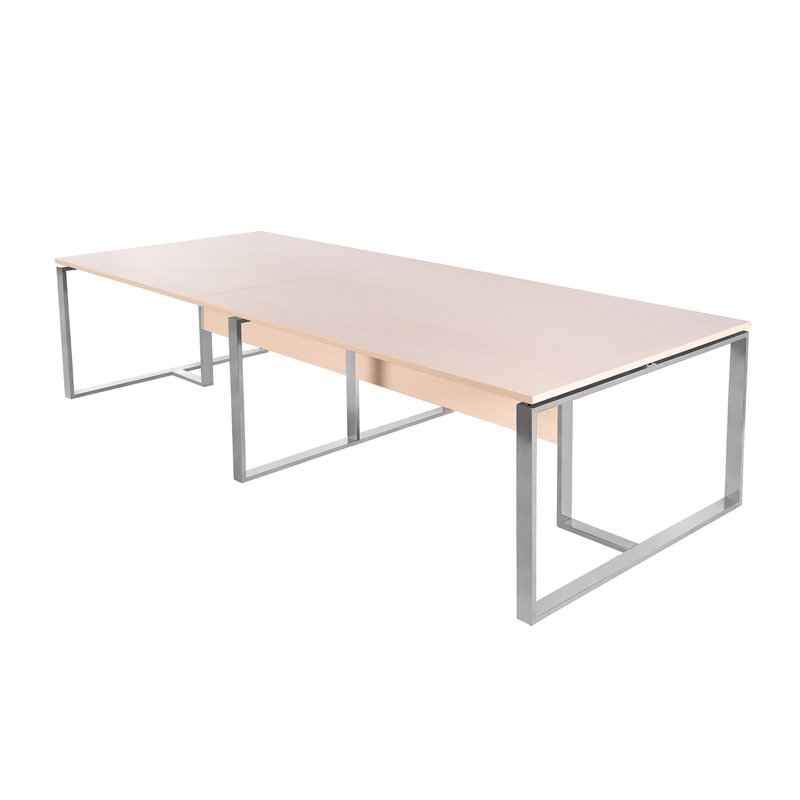 Table de conférence rectangulaire, Chêne clair, H 47,24 po x L 118,11 po x l 29,53 po