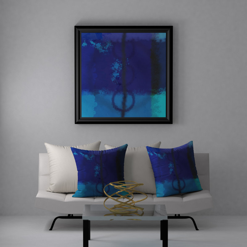 Coussin décoratif abstraite, H 24 po x l 24 po