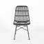 Chaises de salle à manger modernes en métal et rotin Modern-1084658002