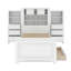Lit plateforme simple avec armoire verticale et 4 tiroirs-360140676