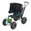 Chariot de jardin roulant avec siège pivotant et poignée extensible