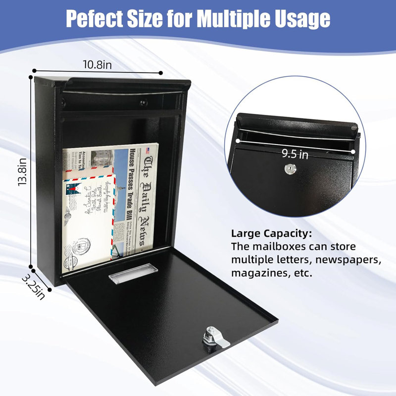Mailboxes For Outside, Wall Mount