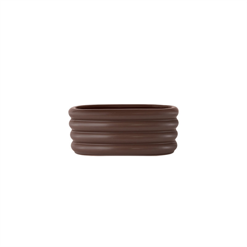 Awa Planter, 4.1" H x 9.8" W x 4.9" D, Choko