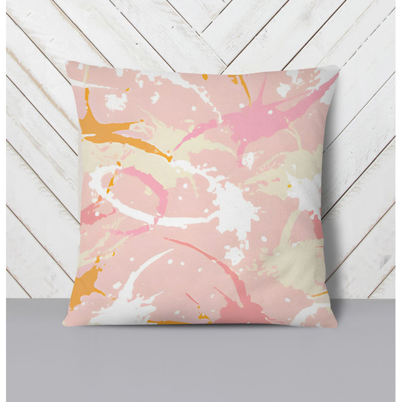 Throw Pillow With Insert, Pink Abstract 6, 20"H x 20"W