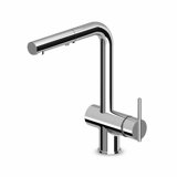 Zucchetti Deck Mount Single-Hole Single Handle Pull-Down Kitchen Faucet with Swivel Spout