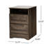 Table de chevet rustique en noyer avec deux tiroirs, l 15,66 po x P 15,82 po x H 22,6 po-290902869