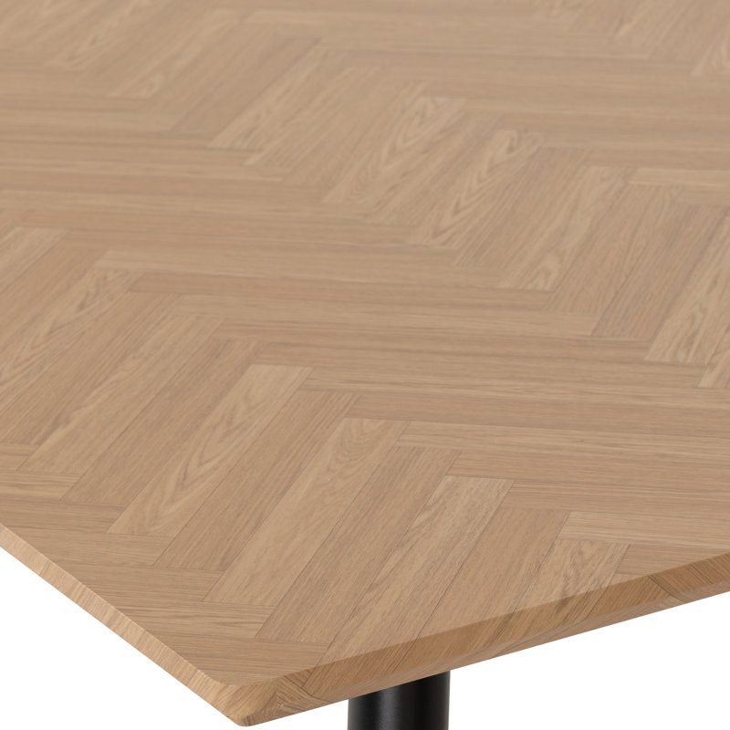 Addiemae Rectangular Dining Table with Steel Base
