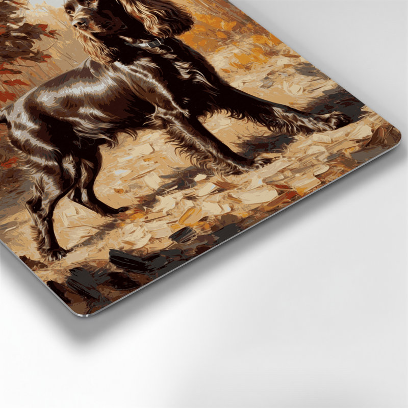 «Dogs Field Spaniel», art mural en métal brun, H 16 po x l 16 po