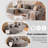 Boneless 134”Sectional Cloud Boneless Sofa Cloud Couch for Living Room, U Shaped Comfy Cordury Couch with Double Lounge Chair, Modern Deep Seat Minimalism Sofa for Home Furniture, No Assembly Required-1675245300