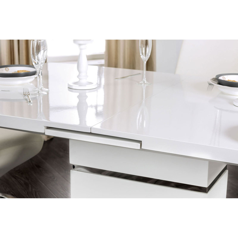 Walters Extendable Metal Base Dining Table