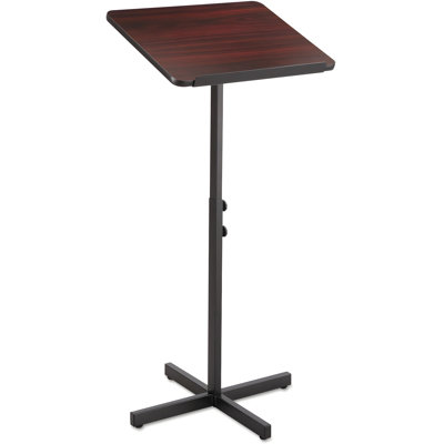 Adjustable Speaker Lectern Podium Stand With Tilting Reading Platform And Durable Steel Base For Professional Presentations