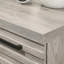 Table de chevet gris patiné avec base en métal - Mobilier de chambre à coucher à tiroir à lattes de style moderne