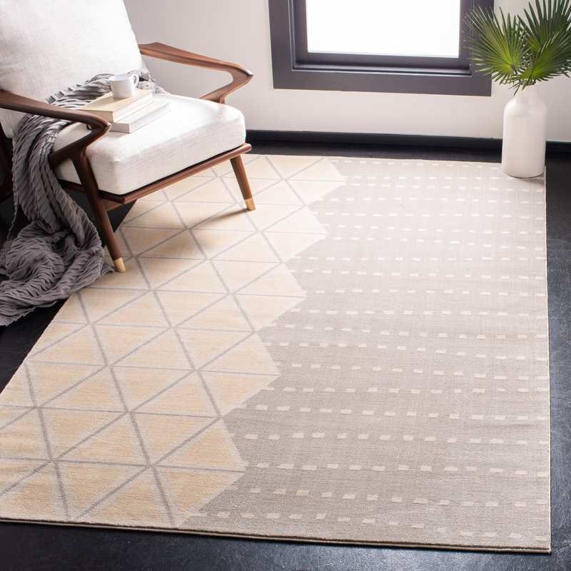 Meaghan Geometric Hand Woven Area Rug, Rectangle 122 x 183 cm