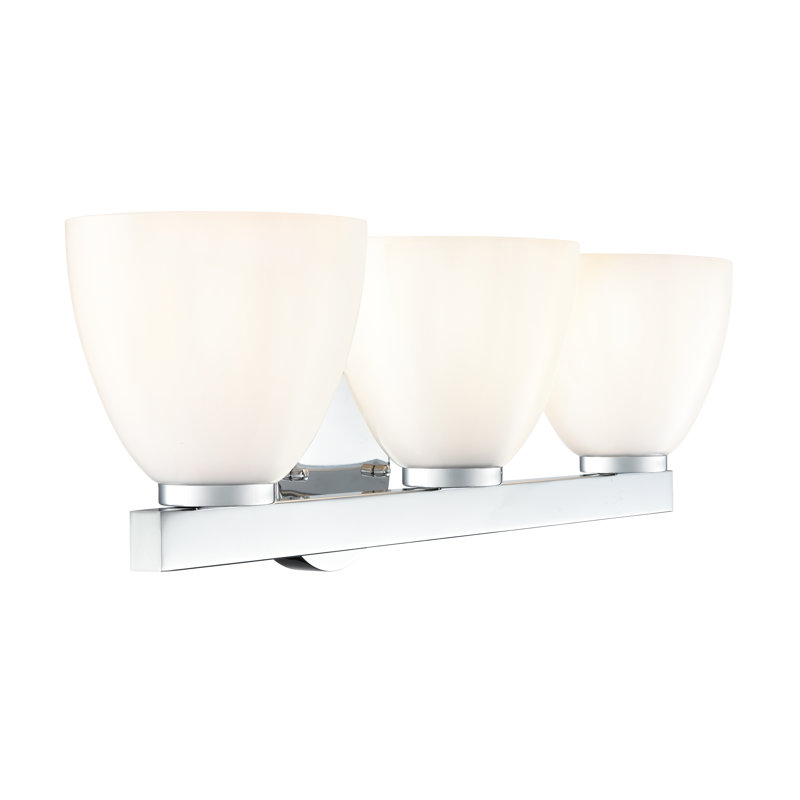 Meuble-lavabo 3 lumières Wrisley , Chrome poli