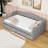 Twin XL Linen Upholstered Daybed with LED Lighting and Dual Storage Drawers-783720433