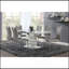 Ensemble de chaises de salle à manger de style unique recouvert de similicuir gris et taupe