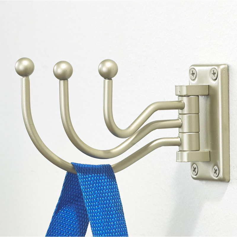 Crochet mural pivotant utilitaire, Nickel mat