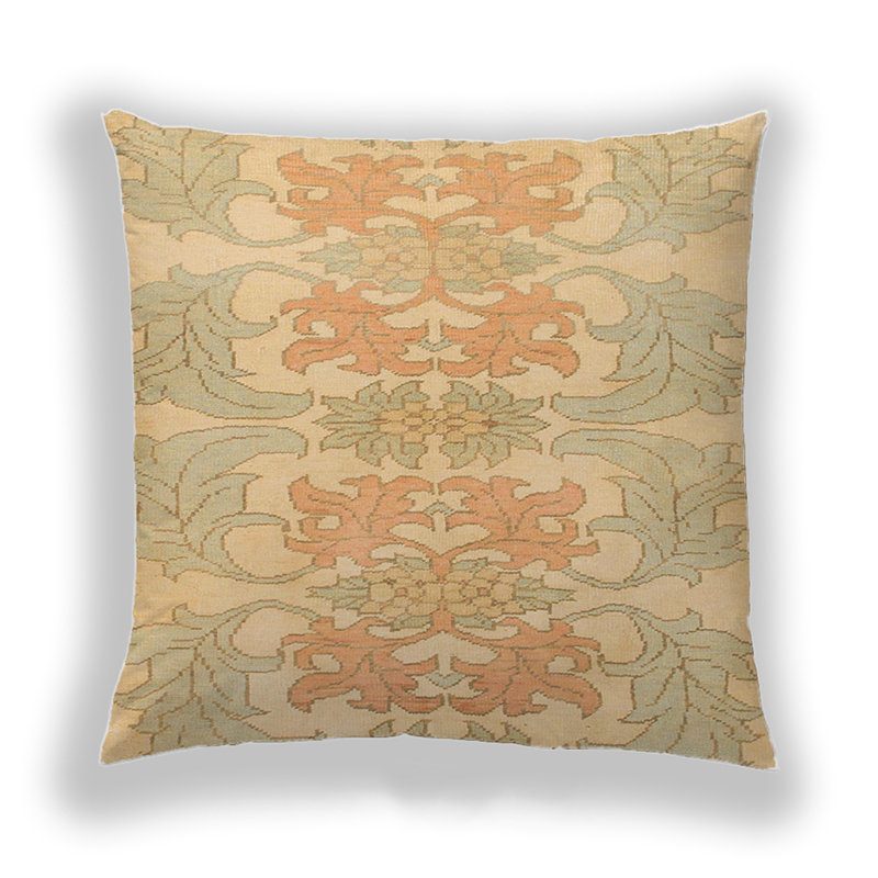 Damask Throw Pillow, Microsuede