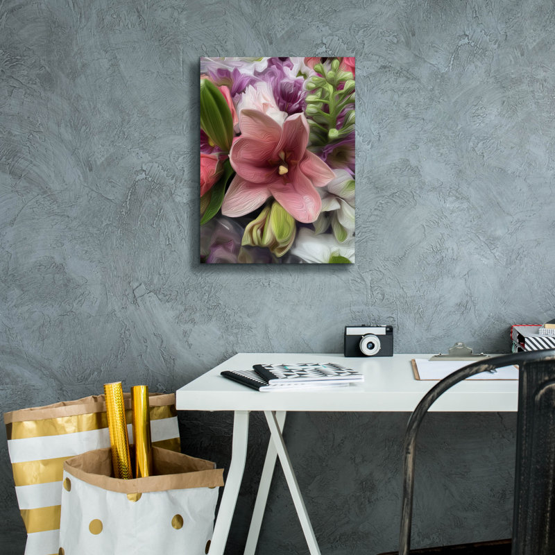 Toile épique Graffiti «Oriental Lily» par Dante Plata, 12 po x 16 po, H 16 po x l 12 po