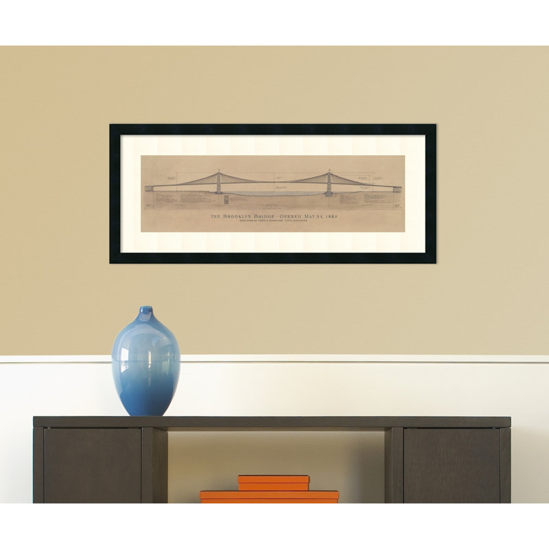 « brooklyn bridge » par craig s. holmes, impression encadrée