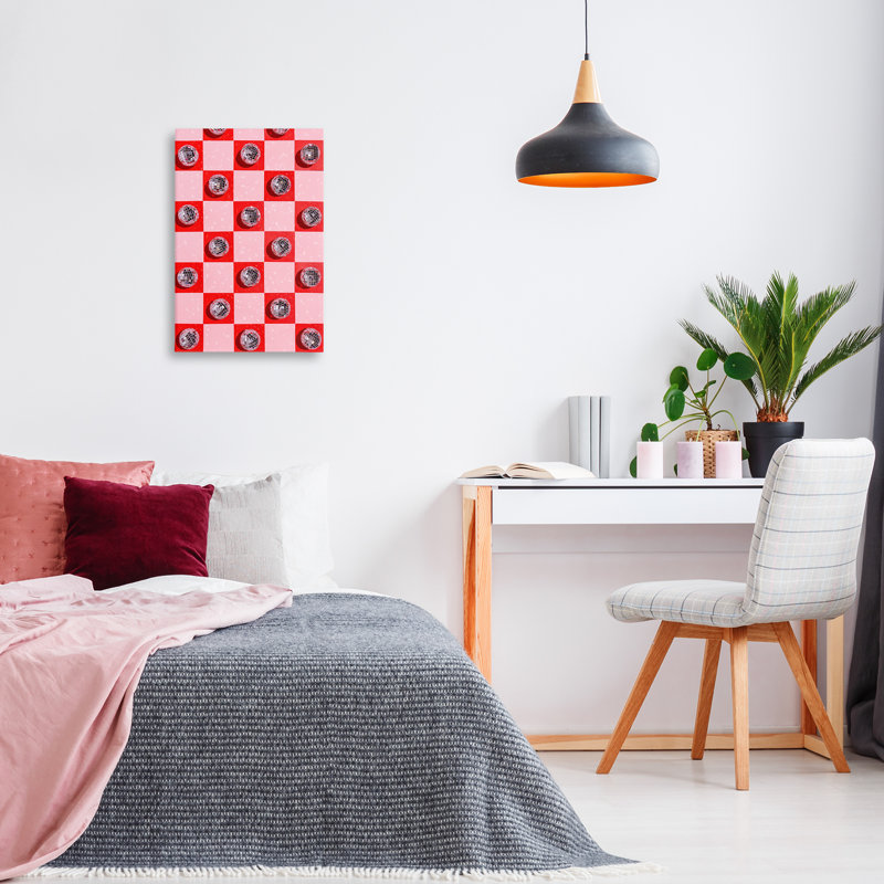 Toile à carreaux à motif de boules disco par Lish Creative, H 24 po x l 16 po