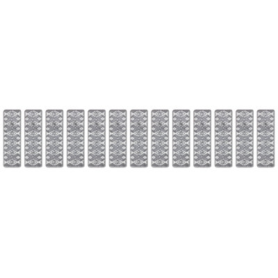 Tapis d’escalier gris doux et vibrant treillis Alexandro