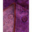 Tapis unique noué à la main mauve Rachal - 6 pi 2 po x 9 pi 3 po
