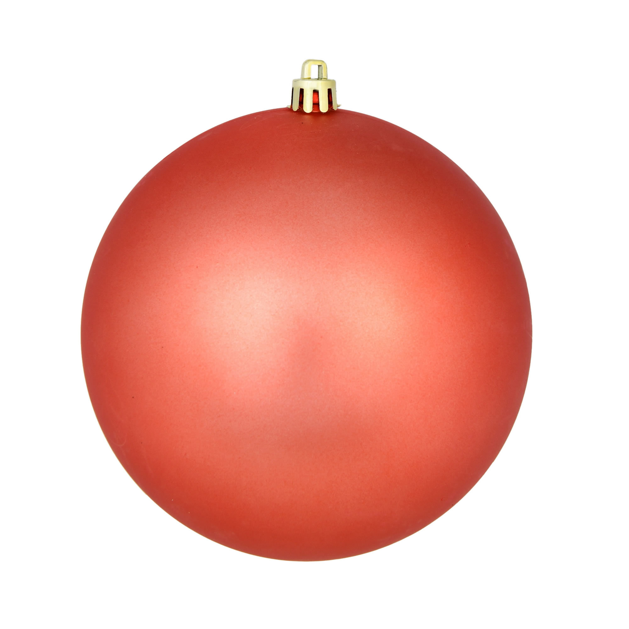 Holiday Décor Ball Ornament, Matte Coral