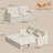 Convertible 6-In-1 Sleeper Sofa Bed, Corduroy Pull Out Couch With 3-Tier Extending Design, Upholstered Sofa With Chaise, Storage Pockets & 2 Cushions For Small Spaces-1154918509