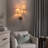 2-Light & 1-Light Seale Set, Rustic Farmhouse Wall Light With Linen Fabric Shades, Antique Brass Iron Scroll Arm, E12 Base UL/ETL Listed For Bedroom Living Room Hallway