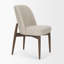 Chaise d'appoint de salle à manger en tissu avoine-889501263
