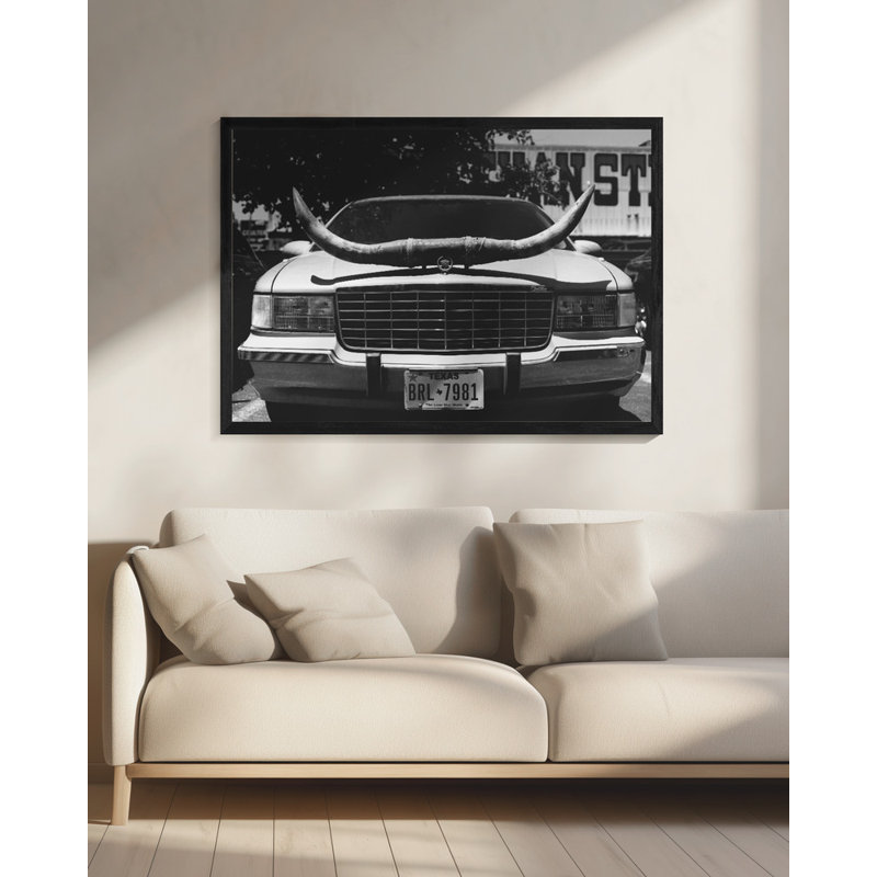 Pop Art & Retro "Texas Ride" Framed Print Wall Art, 30" H x 40" W