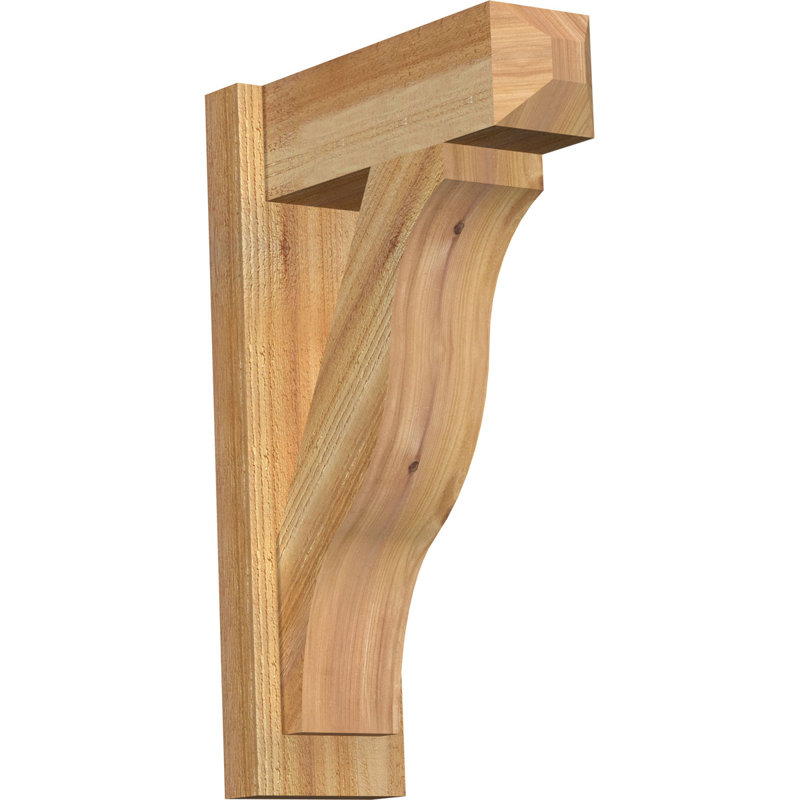 Persienne en bois rustique Funston Craftsman, Sapin Douglas de 6 po (sciage brut), P 16 po x H 24 po