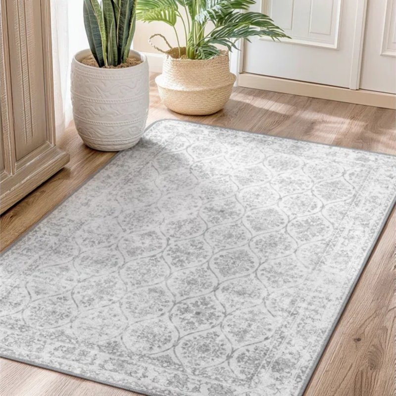 Area Rugs for Living Room, Machine Washable Non Slip Vintage Retro Rugs, Rectangle 5'x 7'