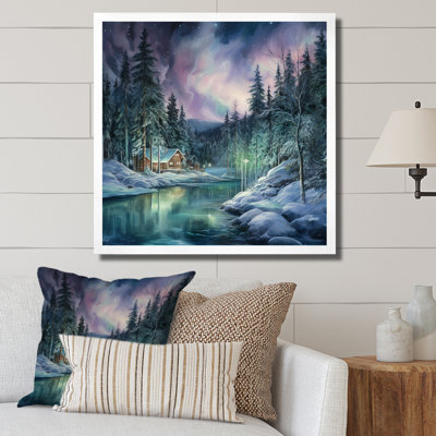 " Northern Lights Charm In Winter "