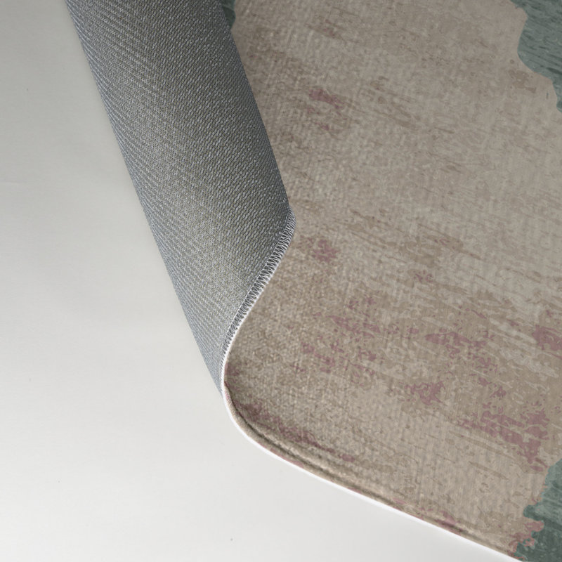 Watercolor Gray Indoor and Outdoor Area Rug, Rectangle 3' x 5'