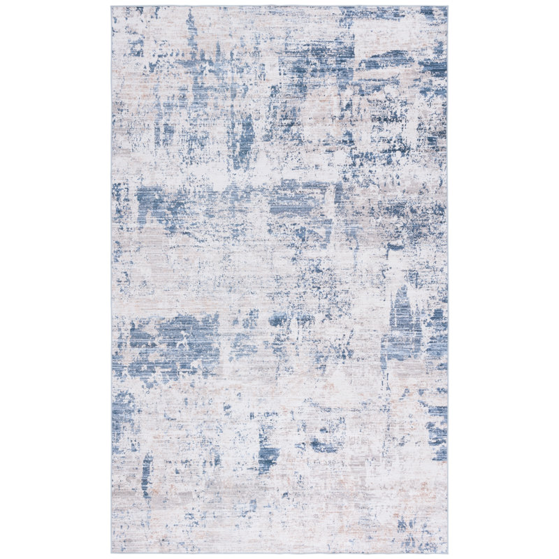 Kloc Performance Machine Washable Abstract Rug, Rectangle 4' x 6'