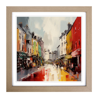 City Of Galway Gestural Art No.1 - Framed Print