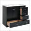 Armoire de meuble-lavabo autoportante de 36 po de style Shaker avec lavabo, 4 tiroirs à fermeture douce et 2 portes à fermeture douce