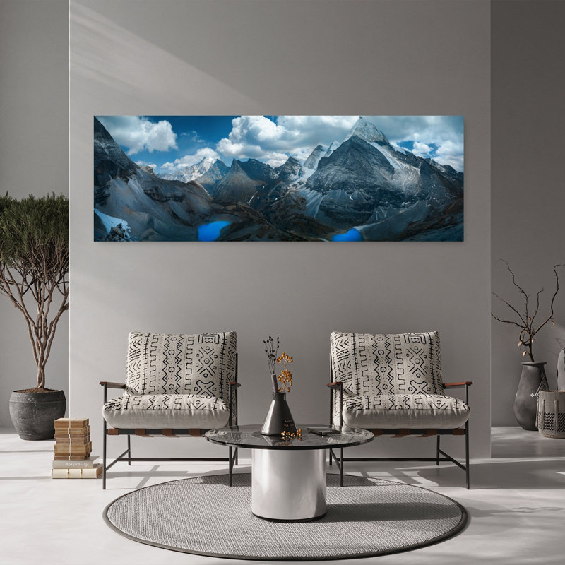 «Majestic Alpine Lakes Dramatic Serene Tranquil Landscape Mountain», art mural, H 20 po x l 60 po