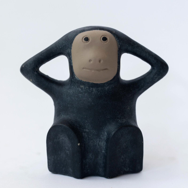 Monkey With Hands Behind Back Figurine