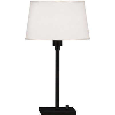 Lampe de table moderne Srkashlteni - acier avec abat-jour en tissu flocon de neige, hauteur 22,75 po, douille E26, luminaire homologué UL pour espaces contemporains