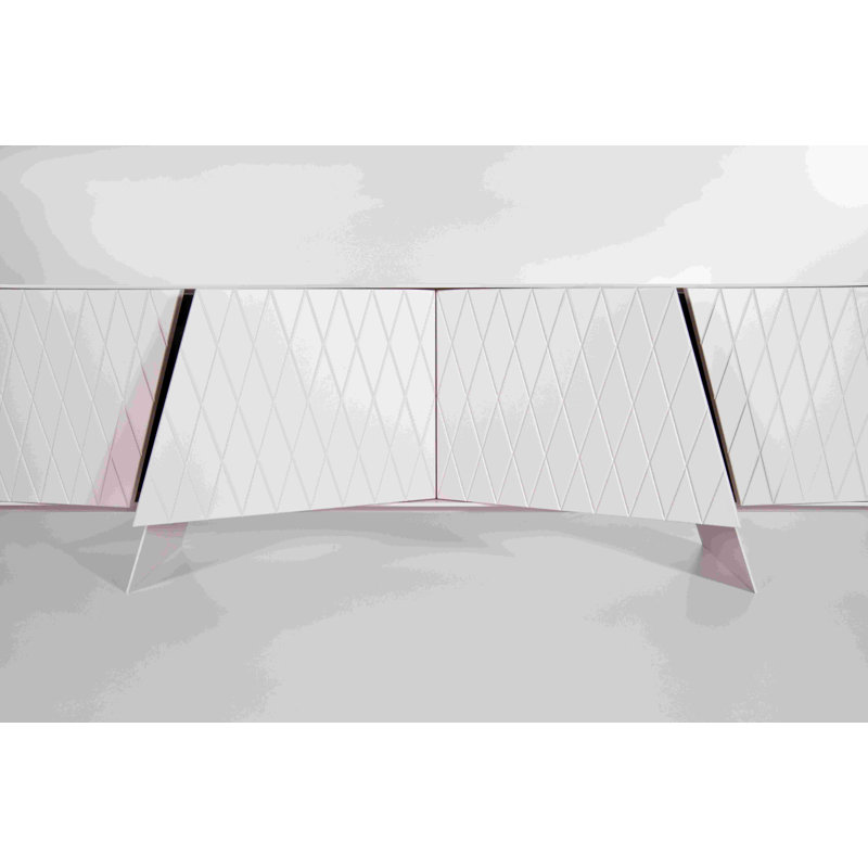 E-klipse 94.5'' W Sideboard, Light Rosewood