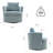 Upholstered Swivel Barrel Chair-946008506