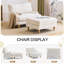 Chaise d'appoint rembourrée de 47 po avec repose-pieds-239617012