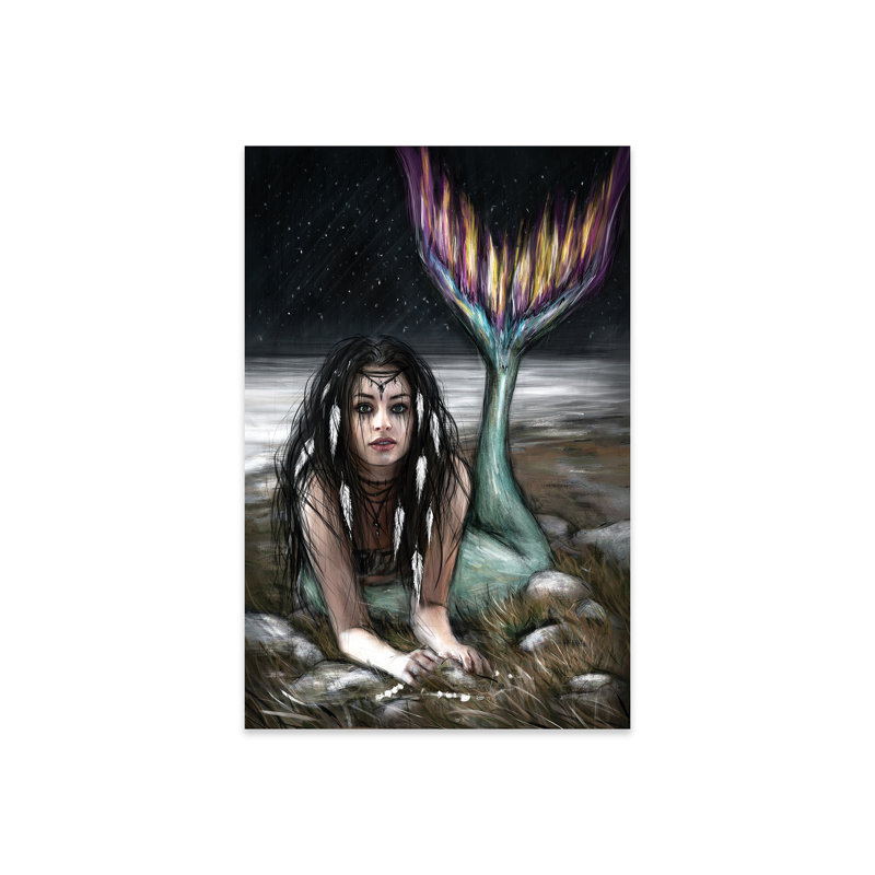 Sirène étoilée sur plastique / acrylique par Justin Gedak