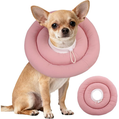 Cône de récupération imperméable et doux pour chien après une opération, alternative protectrice confortable au collier élisabéthain, collier ajustable en forme de beignet pour le cou pour animaux de compagnie qui empêche les chiens et les chats de se lécher les plaies