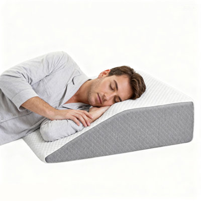 Bed Memory Foam Wedge Pillow, Acid Reflux Pillow, Cushion for Leg Elevation and Pain Relief