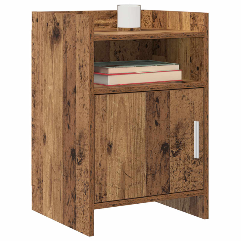 40 cm W Bedside Table, Old Wood